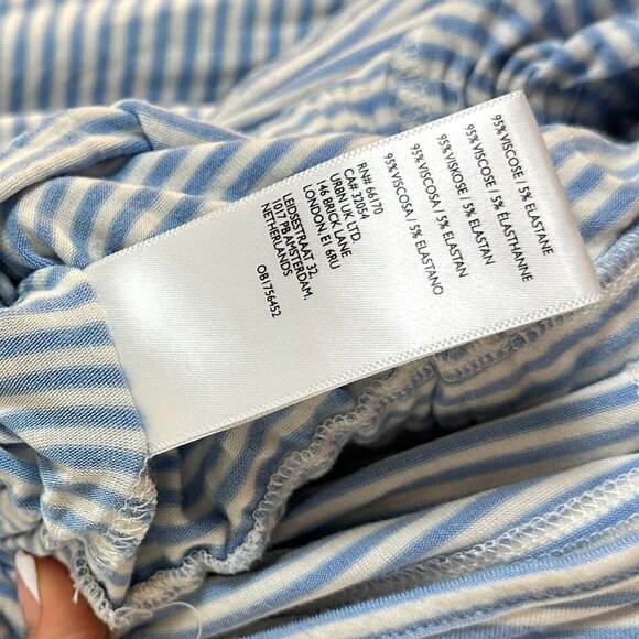 FREE PEOPLE Yvette Striped Romper in Chambray Size X-Small - Picture 5 of 7